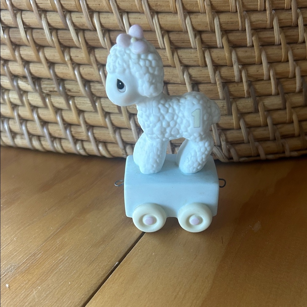 Precious Moment Birthday  Train Age 1 “Happy Birthday Little Lamb” figurine